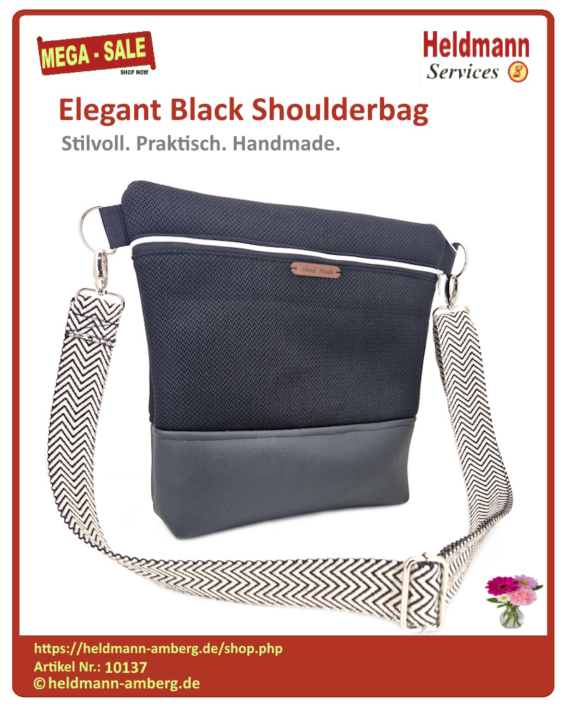 10137 Elegant Black Shoulderbag