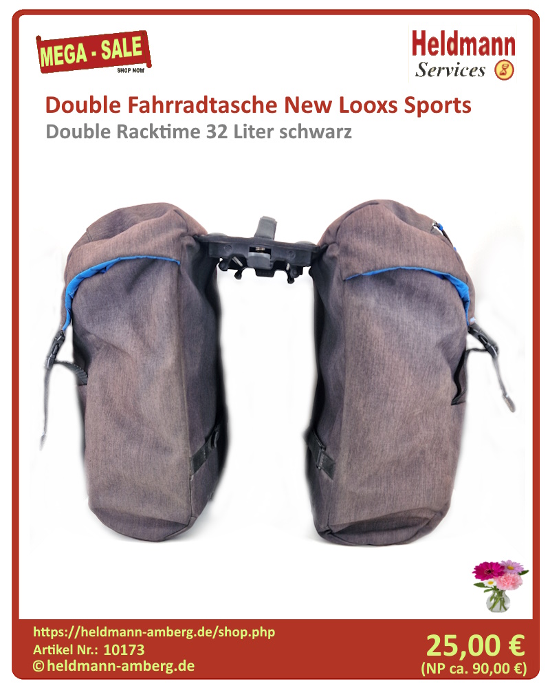 10173 Double Fahrradtasche New Looxs Sports Vorderseite