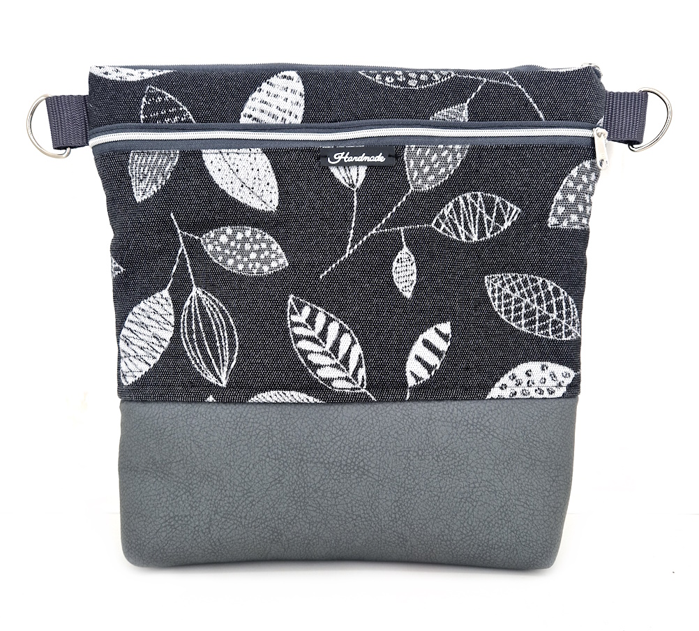 10054 Stilvolle Schultertasche Grau Vorderseite