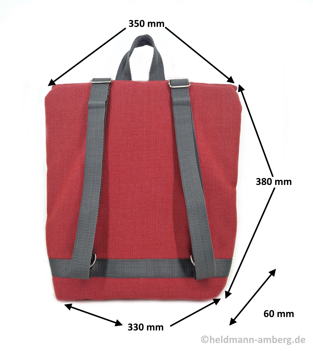 10059 Handgefertigter Damen-Rucksack Maße