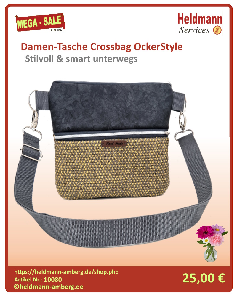 10080 Damen-Tasche Crossbag OckerStyle