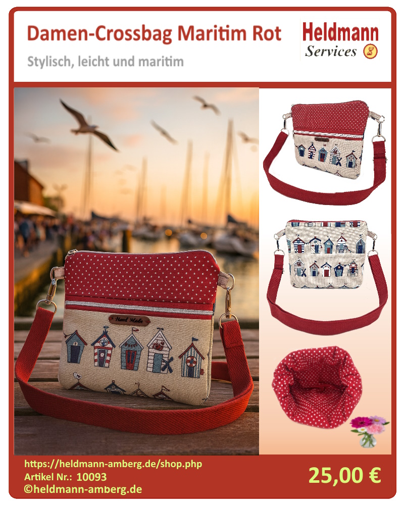 10093 Damen-Crossbag Maritim Rot