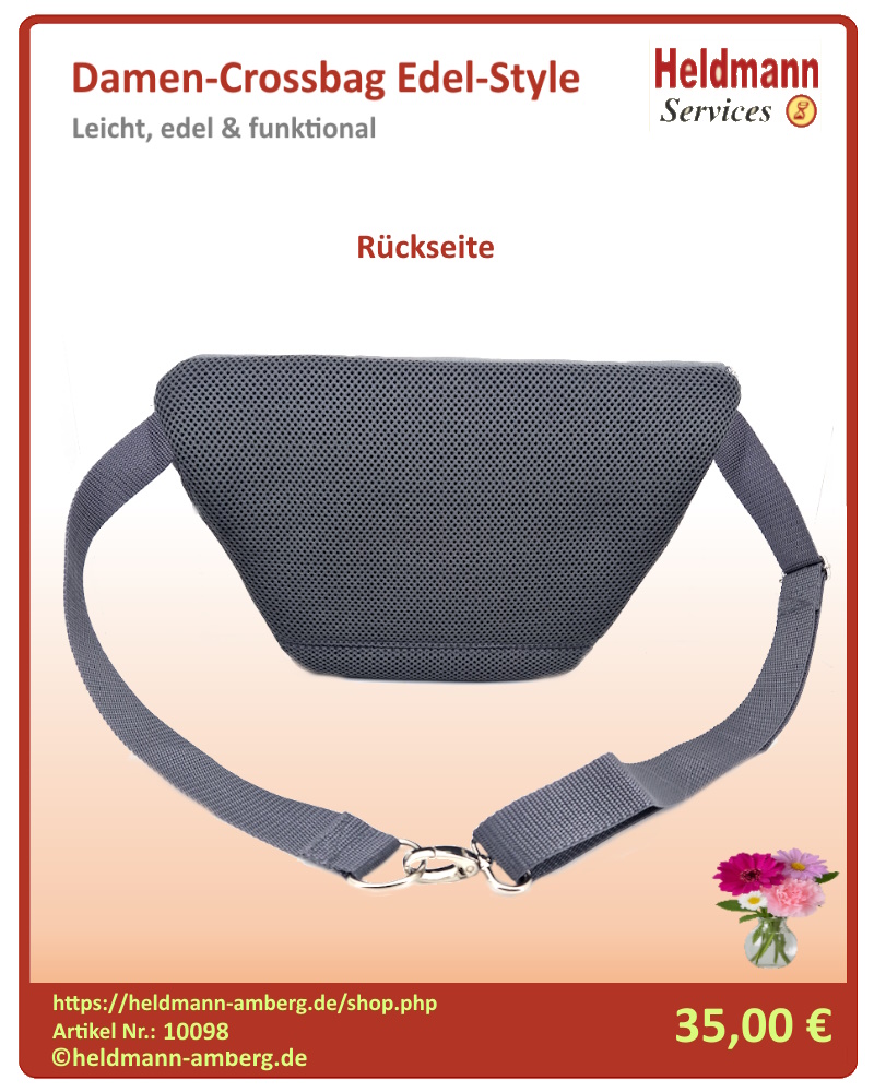 10098 Damen-Crossbag Edel-Style Rückseite