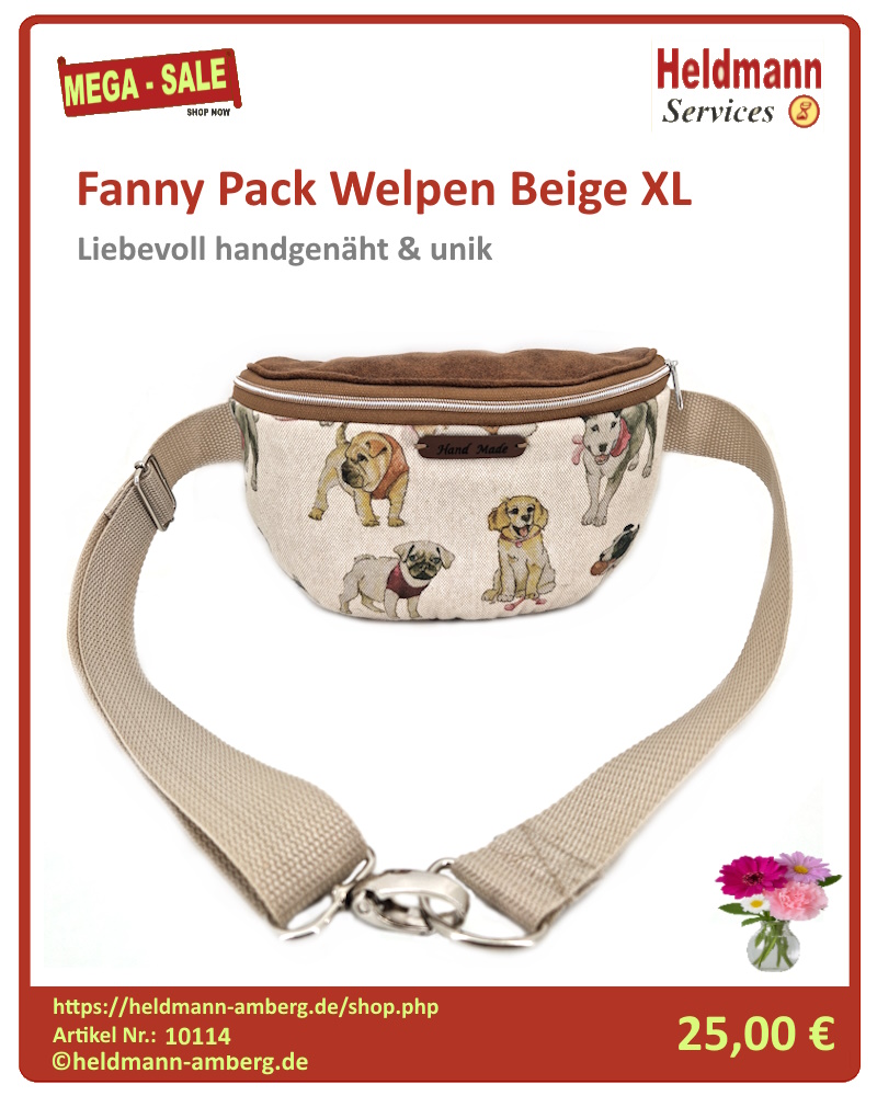 10114 Fanny Pack Welpen Beige XL