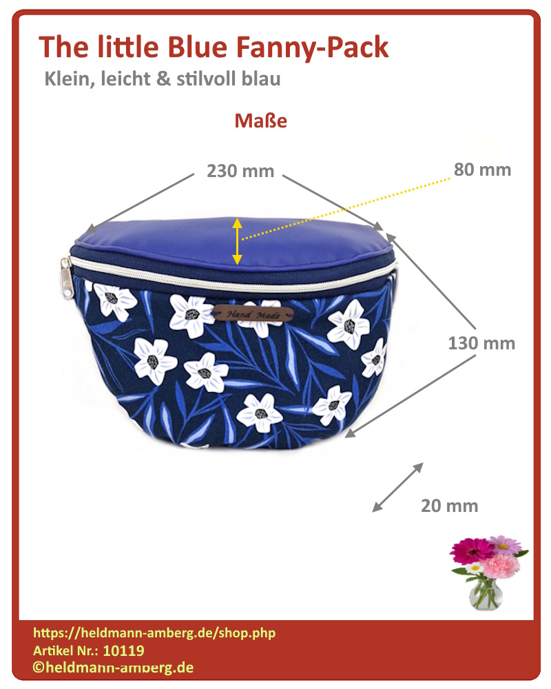 10119 The little Blue Fanny-Pack Maße