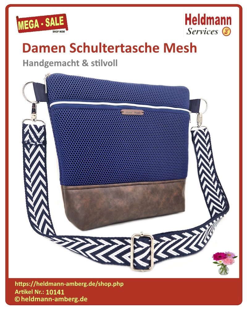 10141 Damen Schultertasche Mesh
