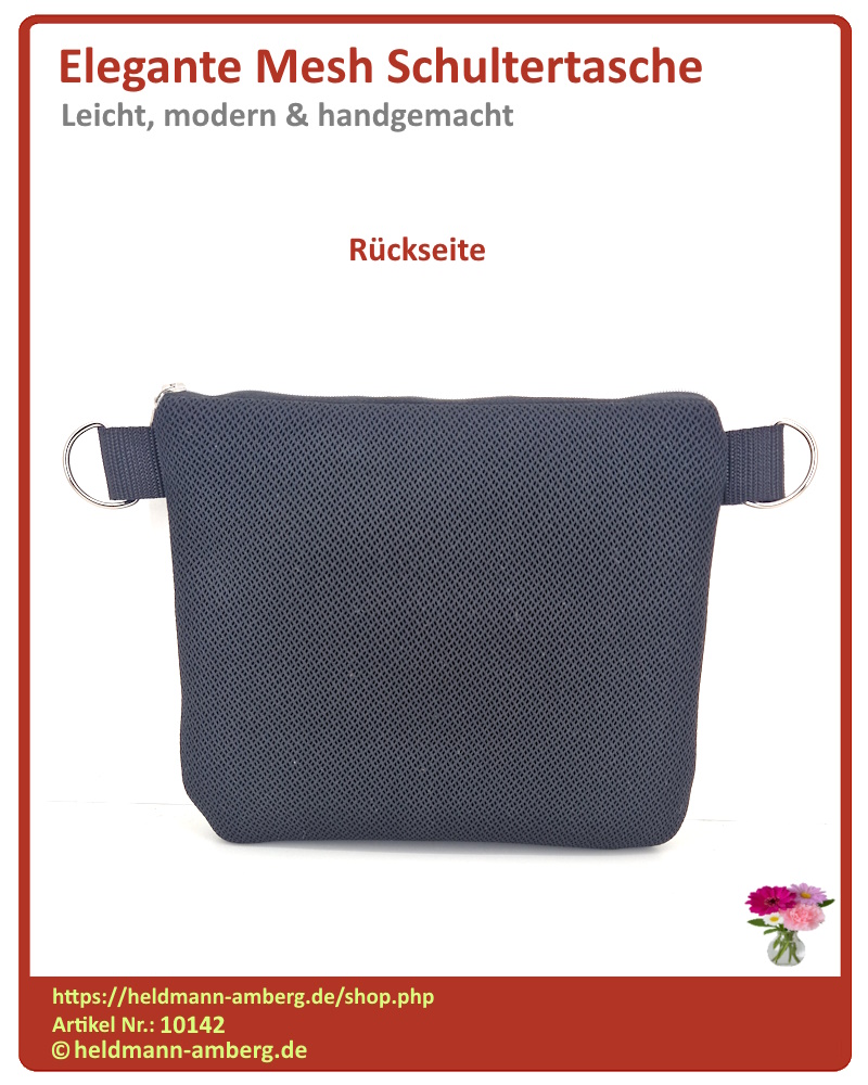 10142 Elegante Mesh Schultertasche Rückseite