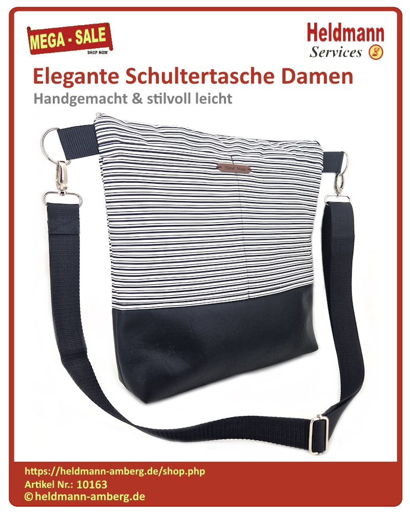 10163 Elegante Schultertasche Damen